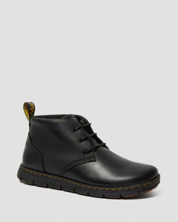 Dr Martens Rhodes Leather Chukka Topanky Panske Čierne | 0849-NIFKB